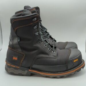 Timberland PRO Work Boots Mens 15W Dark Gray Black Textile Vibram Anti-Fatigue